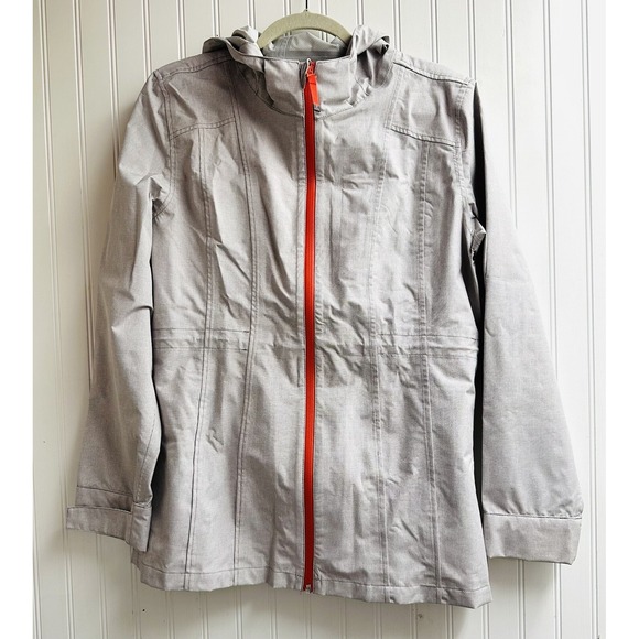 Prana Jackets & Blazers - Prana Women's White & Gray Hooded Windbreaker Jacket Size Large
